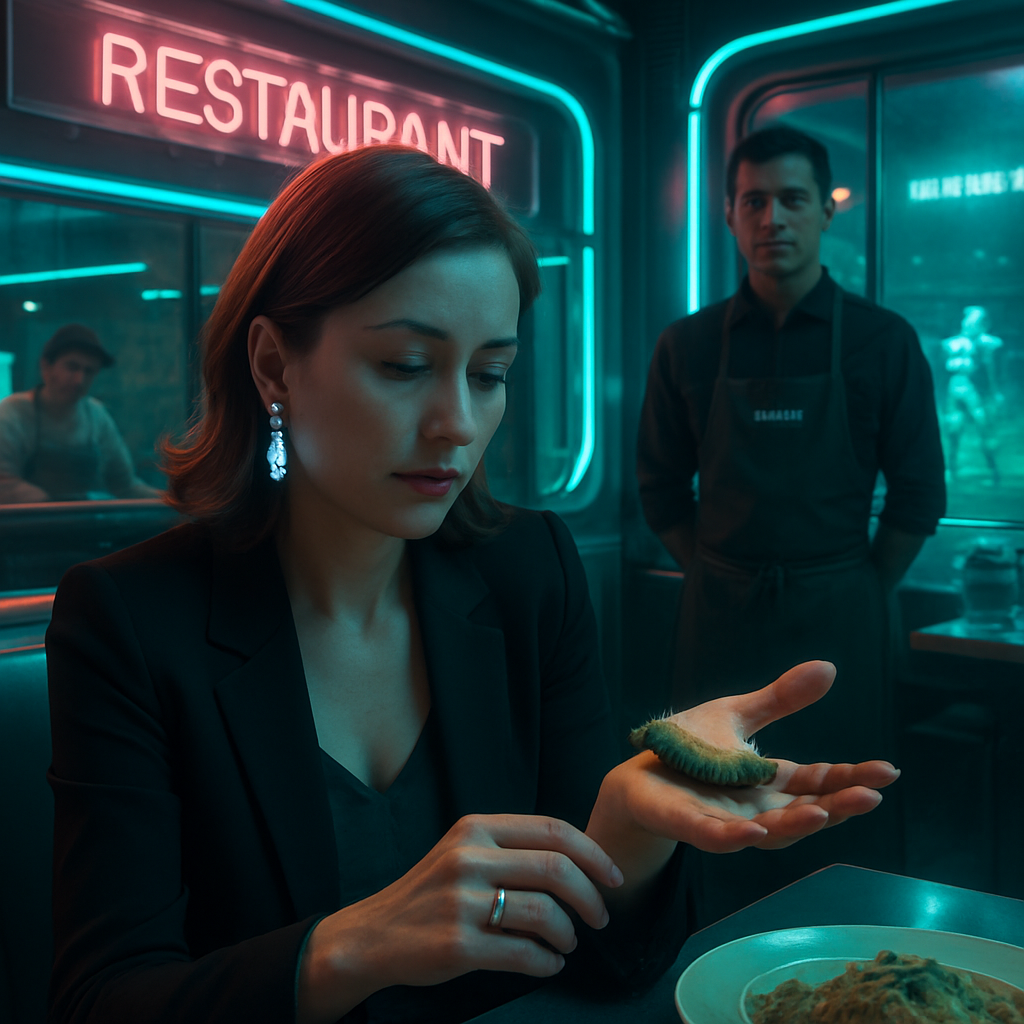 The dreamer goes to a restaurant before it opens, interacts with staff, experiences transformations of valued items, and reflects on personal history and responsibilities.