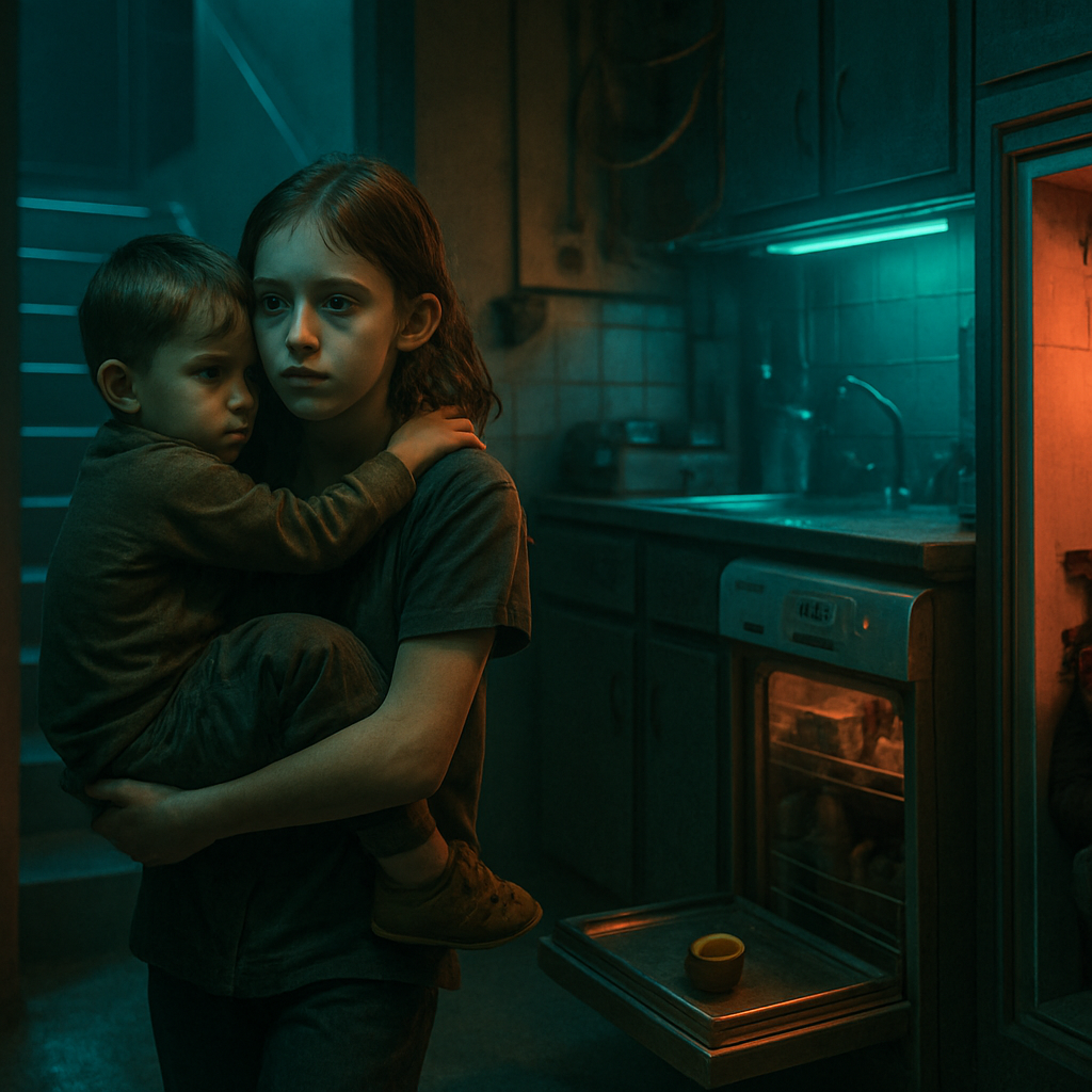 The dreamer experiences a scenario in a house where family dynamics and a sense of urgency are prominent. It involves caring for a brother, interacting with a critical mother, and exploring hidden emotions, particularly focusing on the mother's sadness.