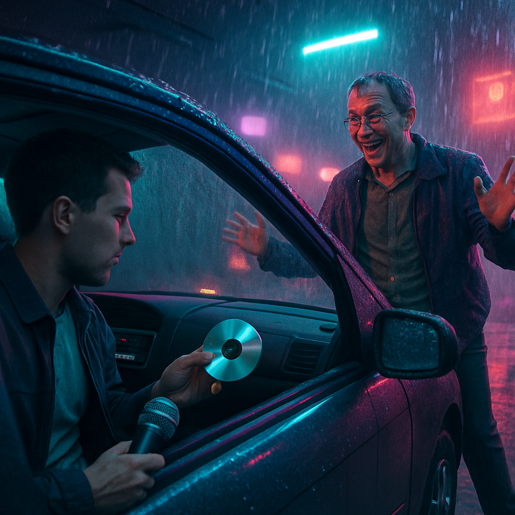 The dream involves the dreamer meeting Martin and wanting to ask him about finding herbs, returning CDs, and using a microphone. They move to Martin's car, it starts raining, Martin claims the rain doesn't wet him, and then he dances awkwardly.