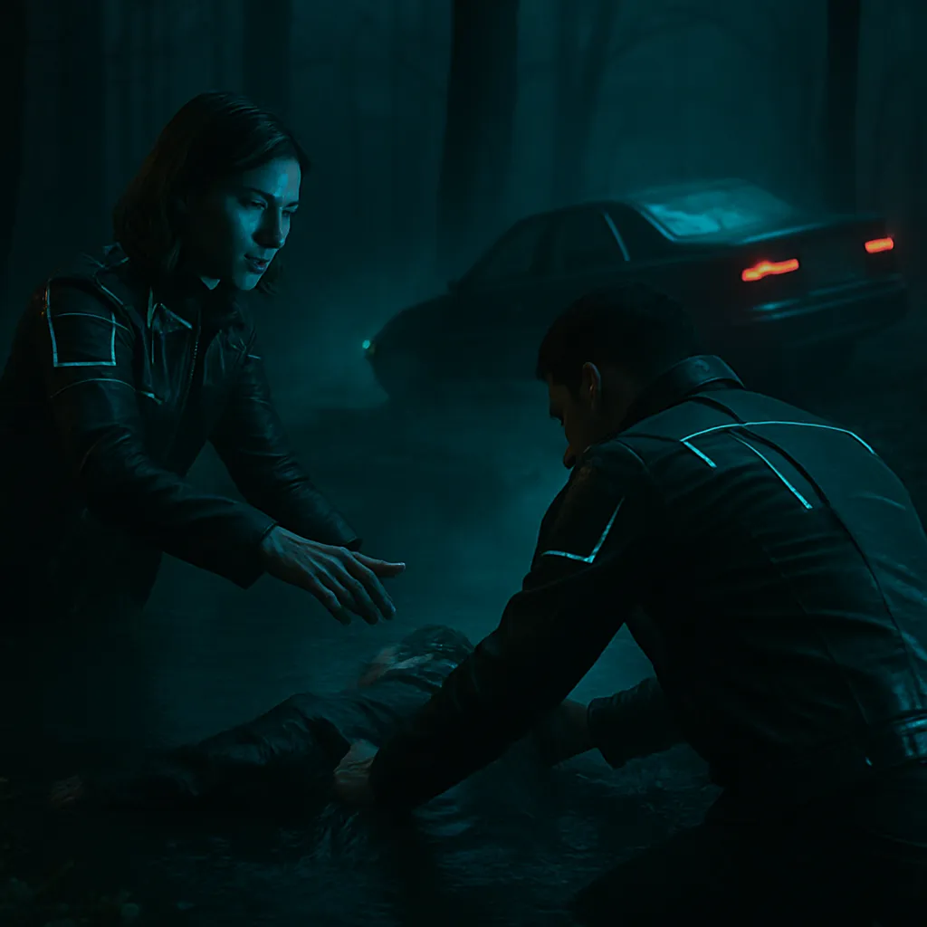 The dream involves Kathryn teaching the dreamer how to hide bodies and dispose of them in a pond. The dreamer struggles with a car that rolls back down a hill into the woods, symbolizing loss of control.