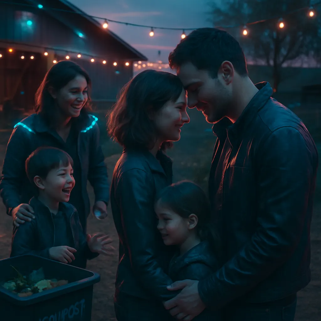 The dream involves helping a friend named Helen at a social gathering with friends. There's a focus on jokes and games for Helen's kids, dealing with compost at a ranch, and an intimate moment with the dreamer's wife.