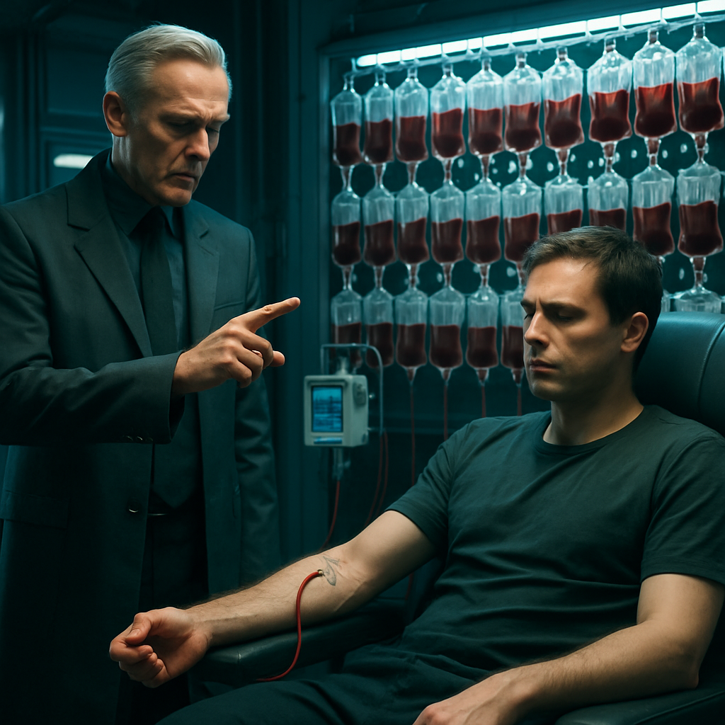 The dreamer is instructed by an authority figure to have an excessive amount of blood drawn, specifically sixty pints.
