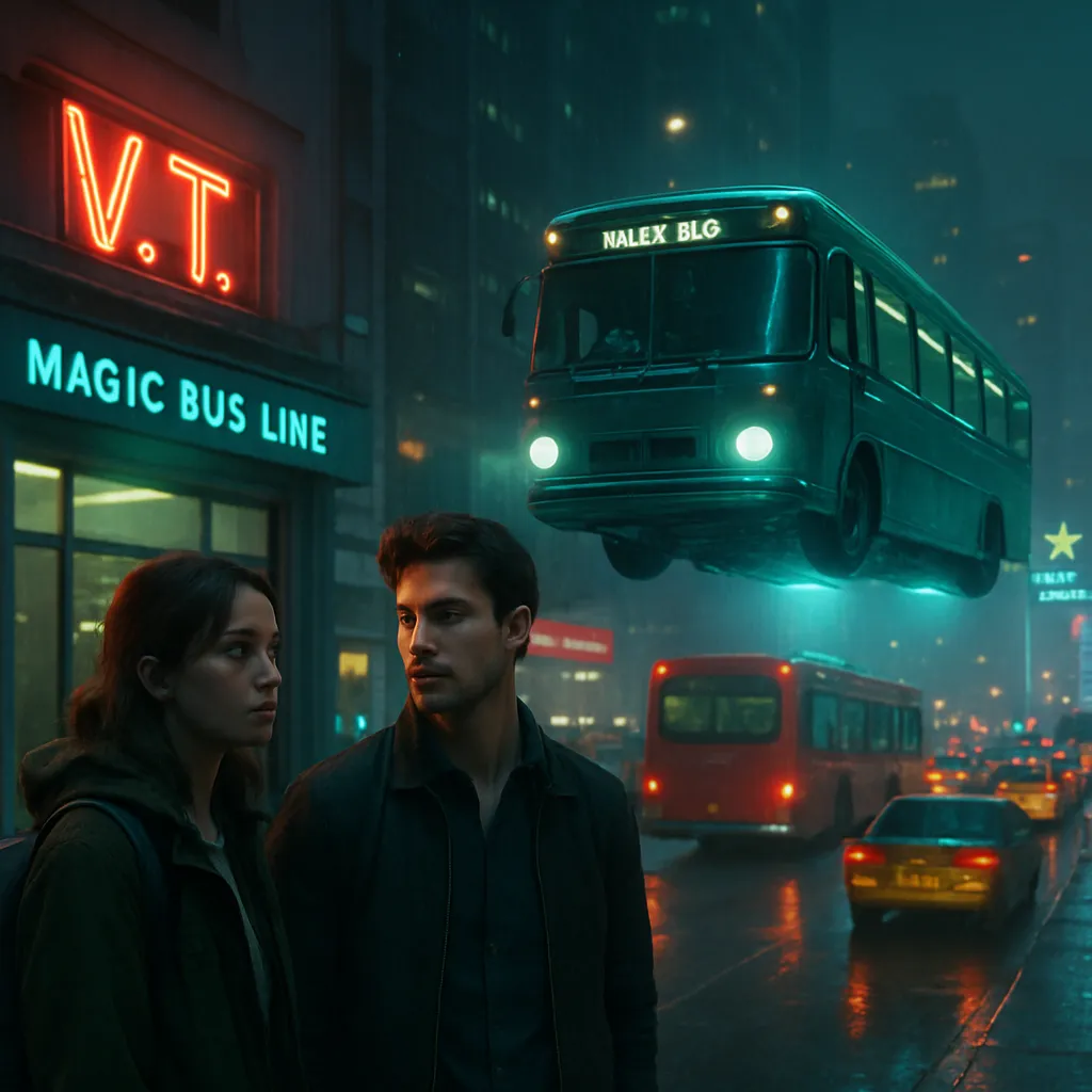 The dreamer embarks on a spontaneous trip to V.T., reflecting on personal commitment. A magical journey ensues on a green bus, highlighting internal conflicts between freedom and stability.