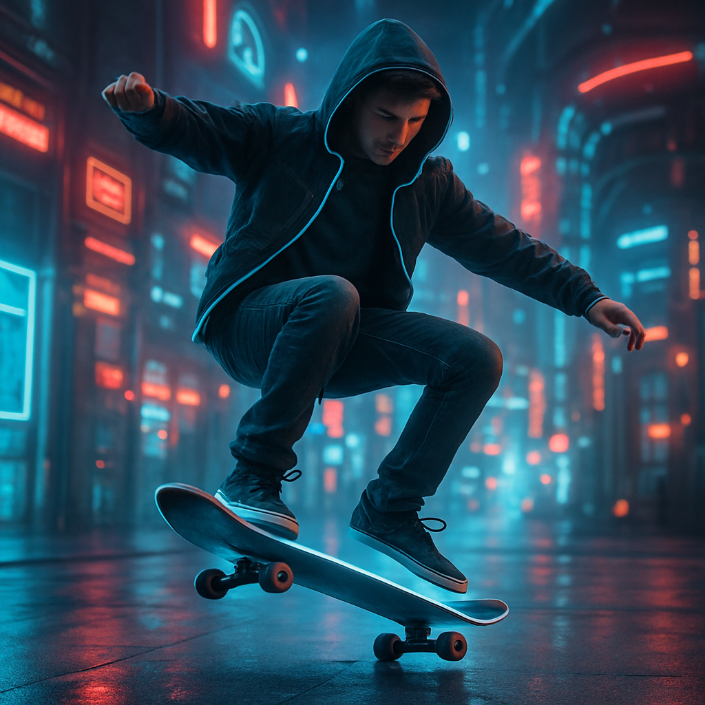 The dreamer found themselves excelling in skateboarding, performing every trick perfectly, surpassing their previous skills.